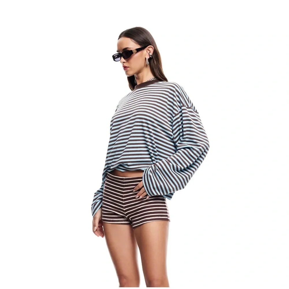 Lioness BLOOM LONG SLEEVE| CHOCOLATE SEA STRIPE C00 - Picture 3 of 7